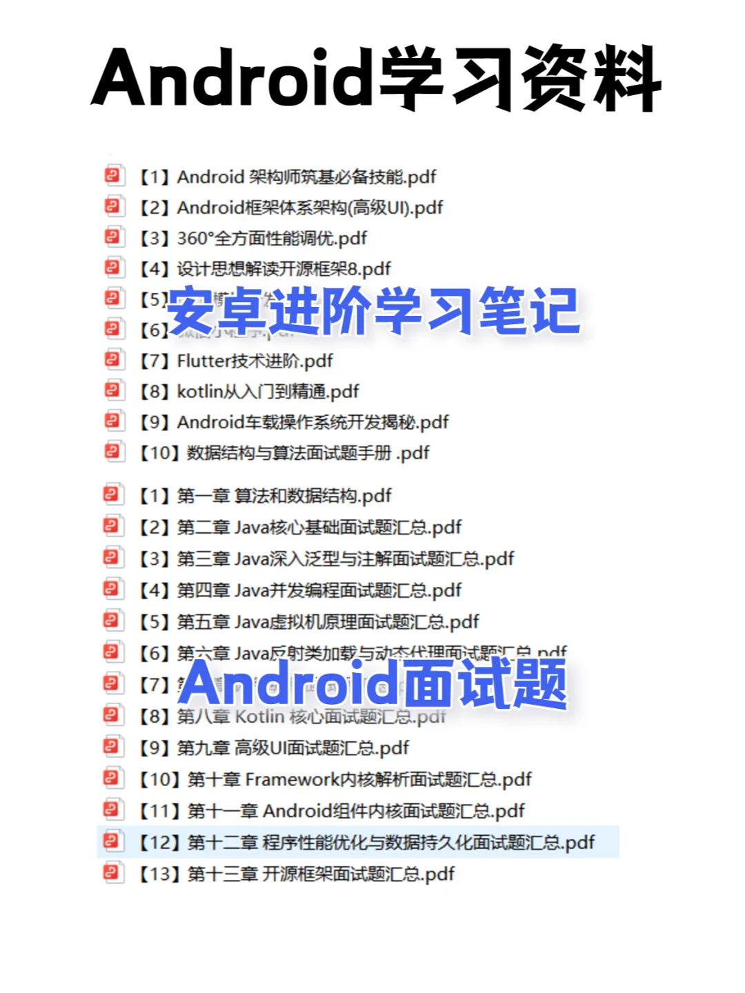 一篇掌握Android开发全套系统学习路线图