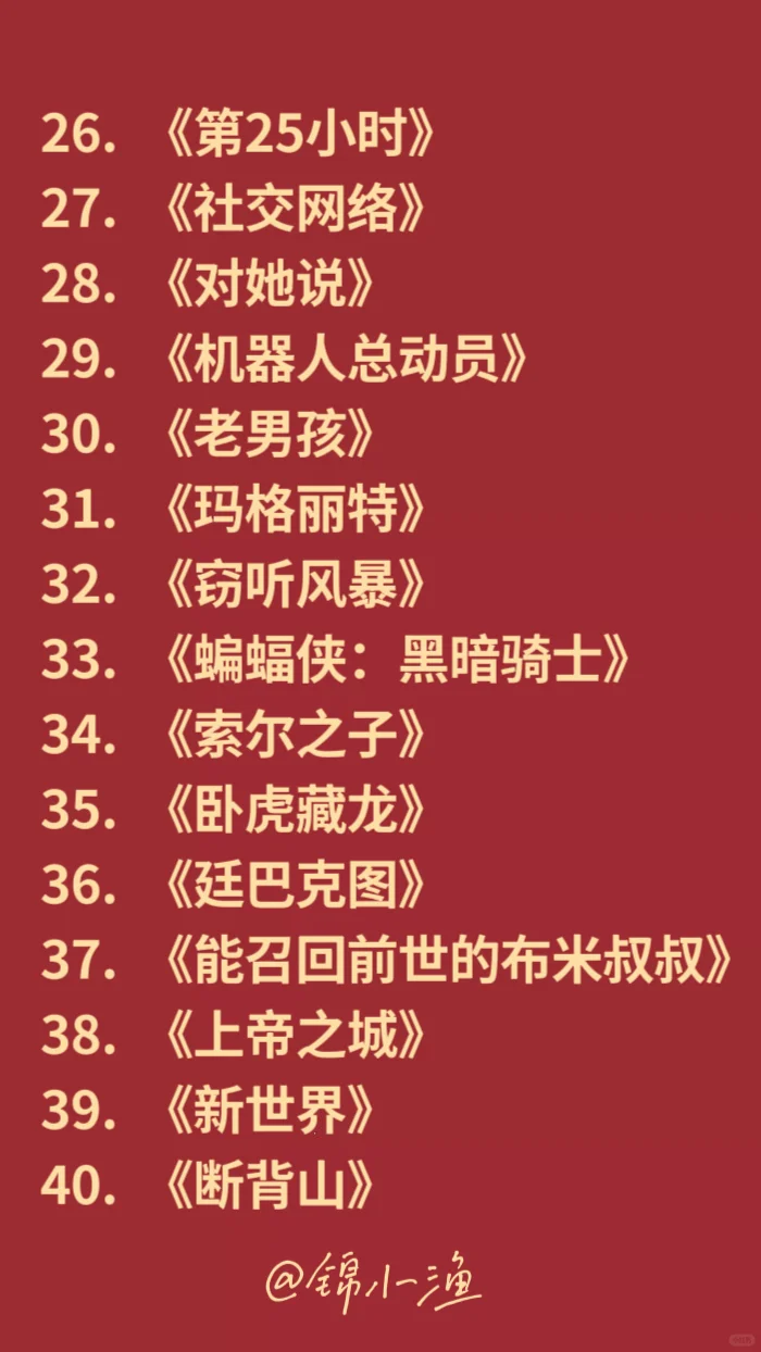 BBC 评出的 21 世纪的百大电影