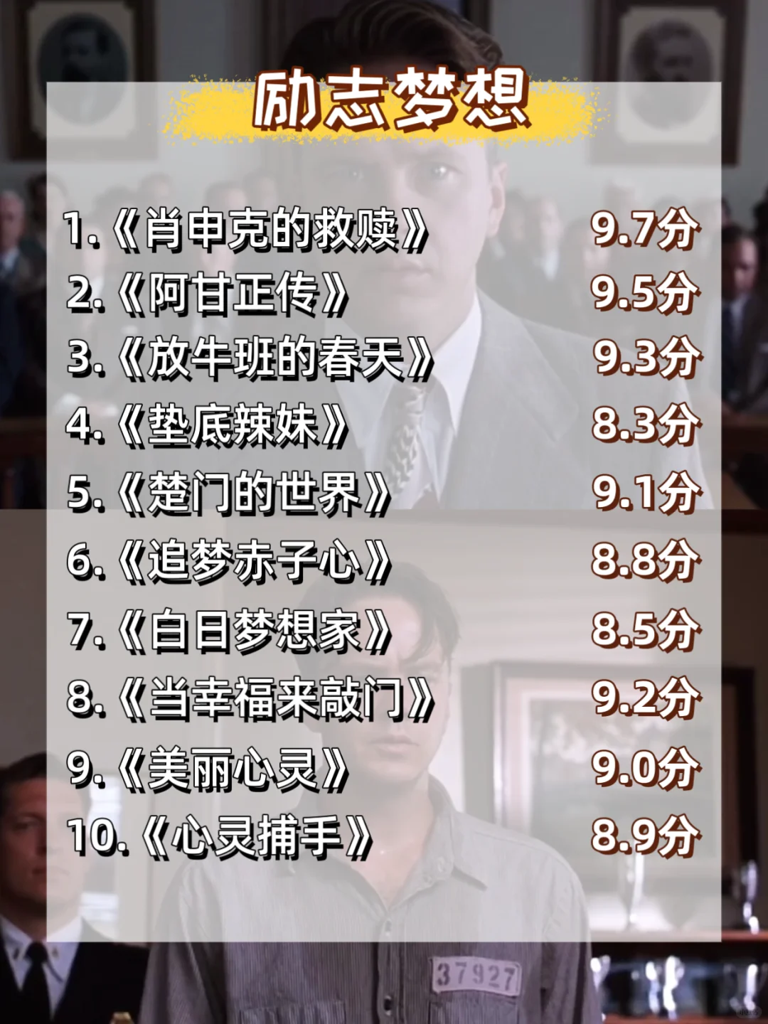 自卑到大女主！请狂刷这6️⃣0️⃣部高分电影