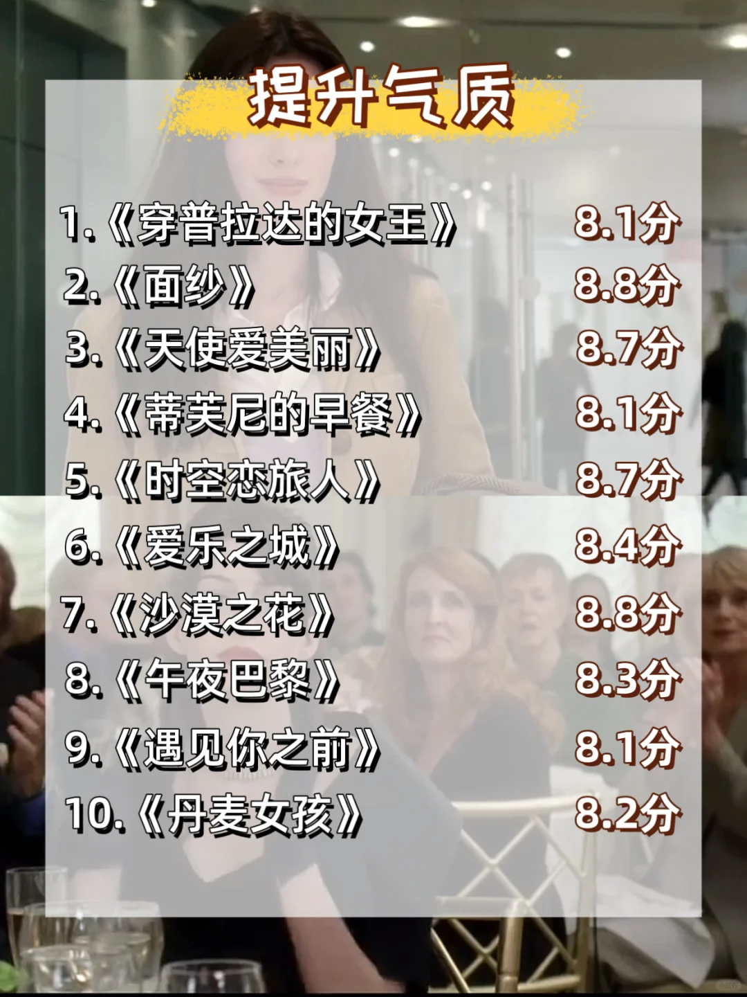 自卑到大女主！请狂刷这6️⃣0️⃣部高分电影