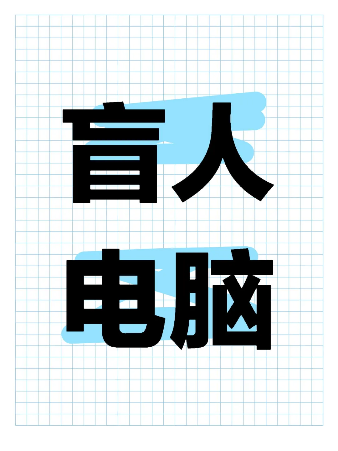 盲人专用的电脑？