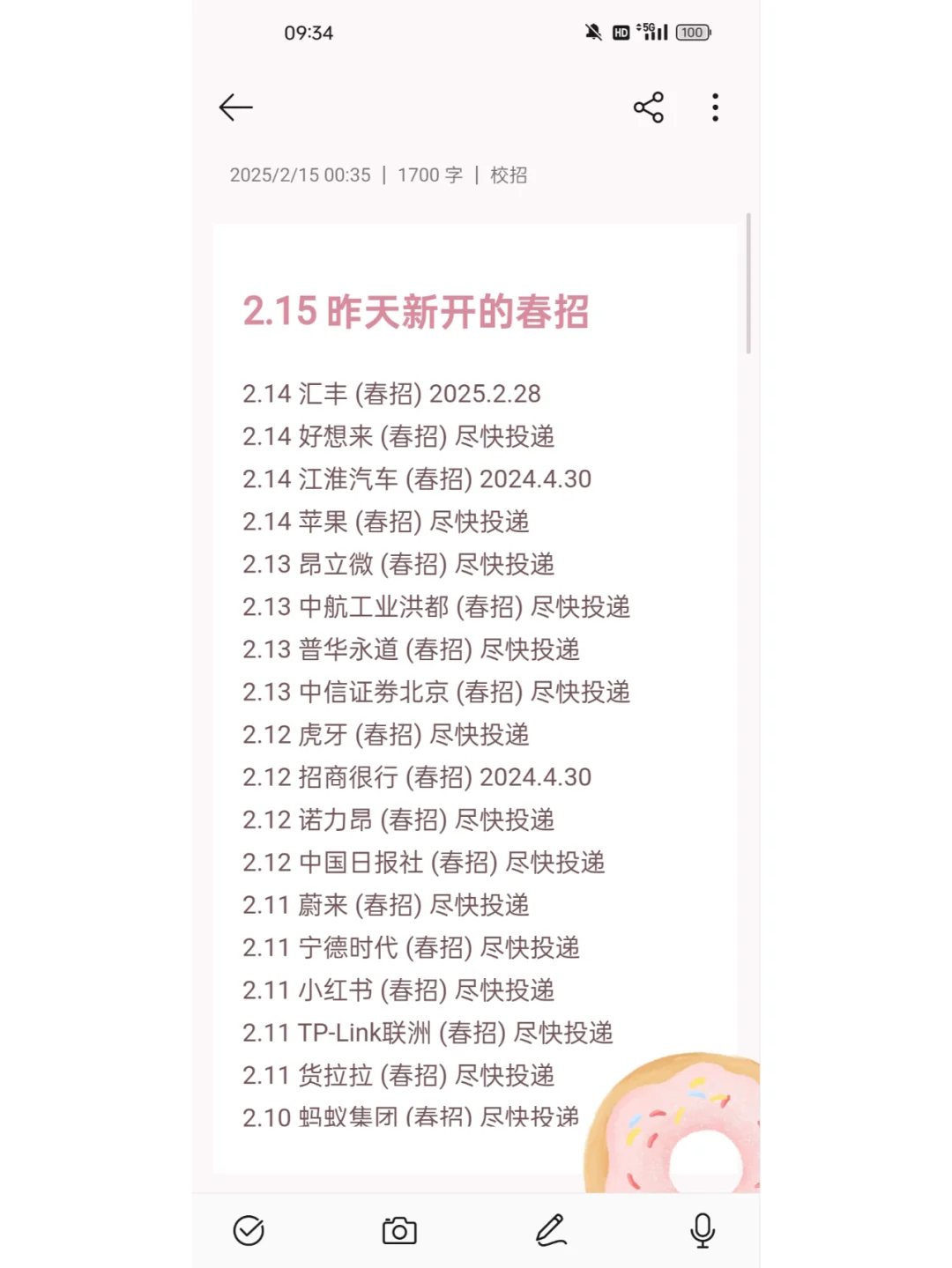 2.15 昨天新开的春招！