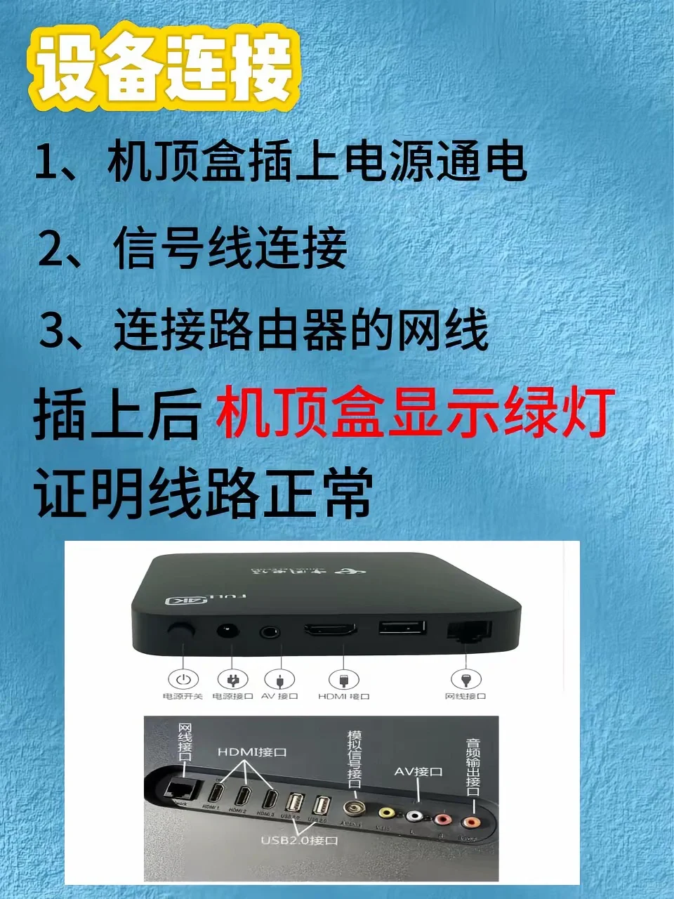 机顶盒如何连接电视