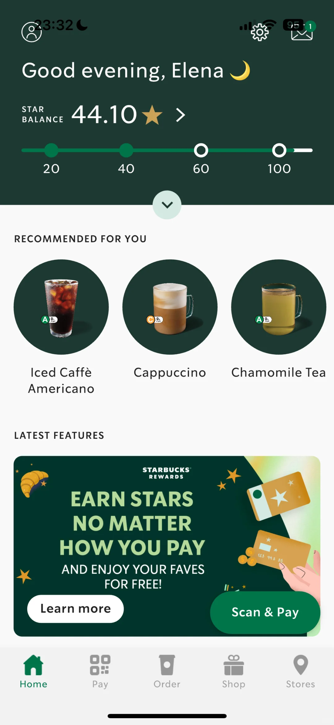 星巴克APP更新后这个bug好搞笑