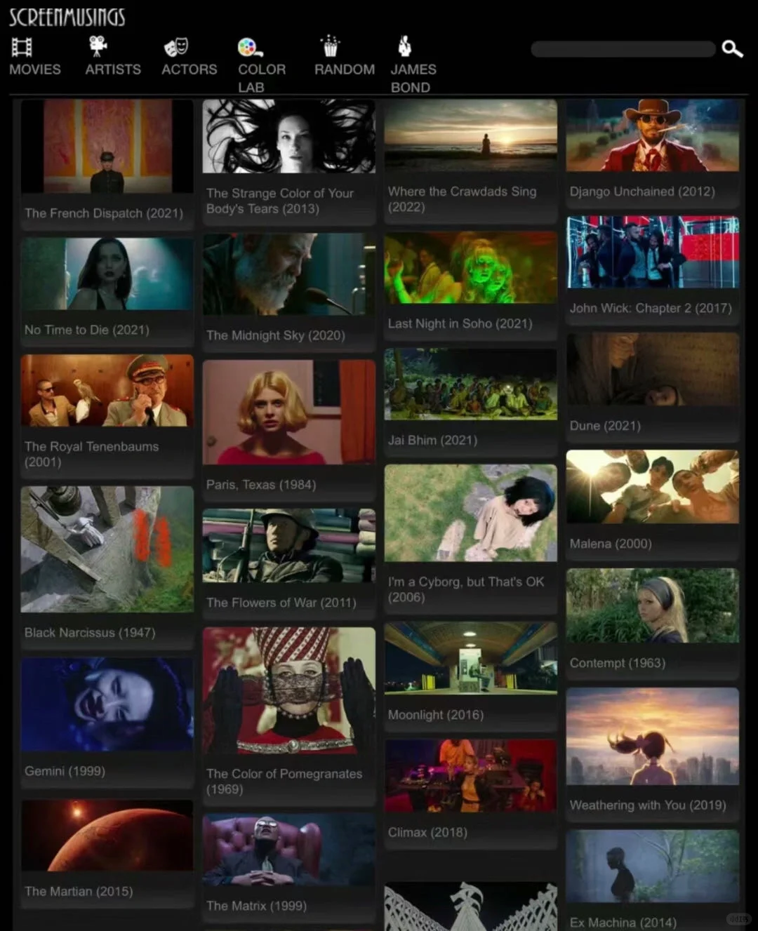 8个电影“灵感之神”网站,玩的就是艺术!