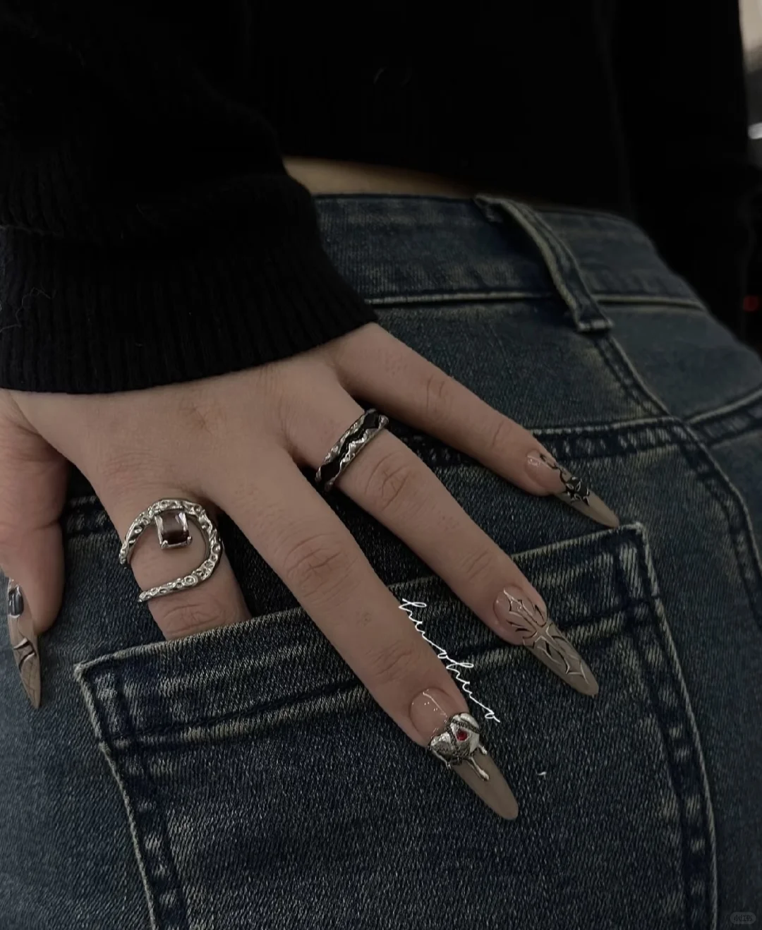 辣妹拽姐美甲长款式