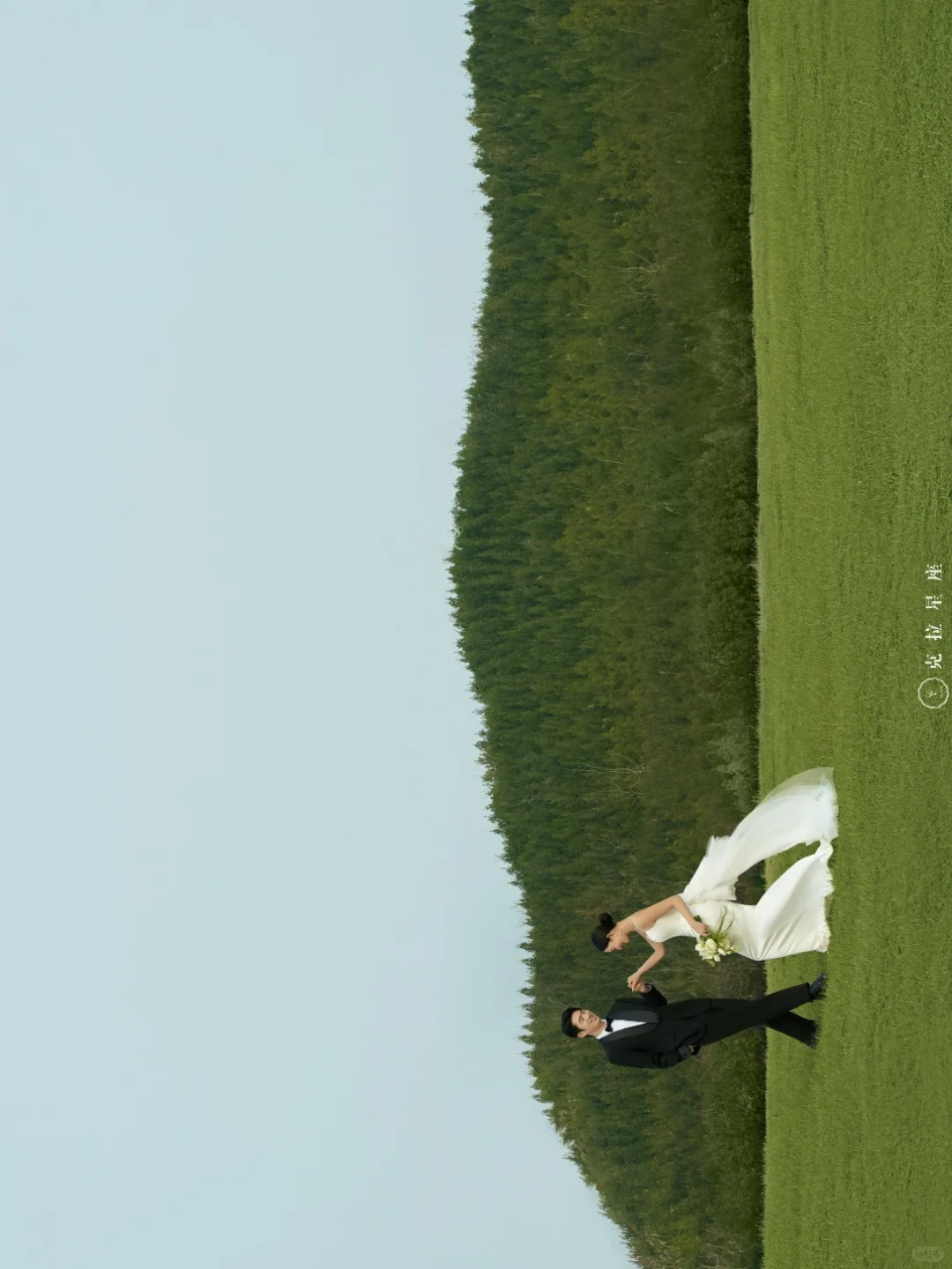 电影感森系草坪婚纱照太高级了❗️