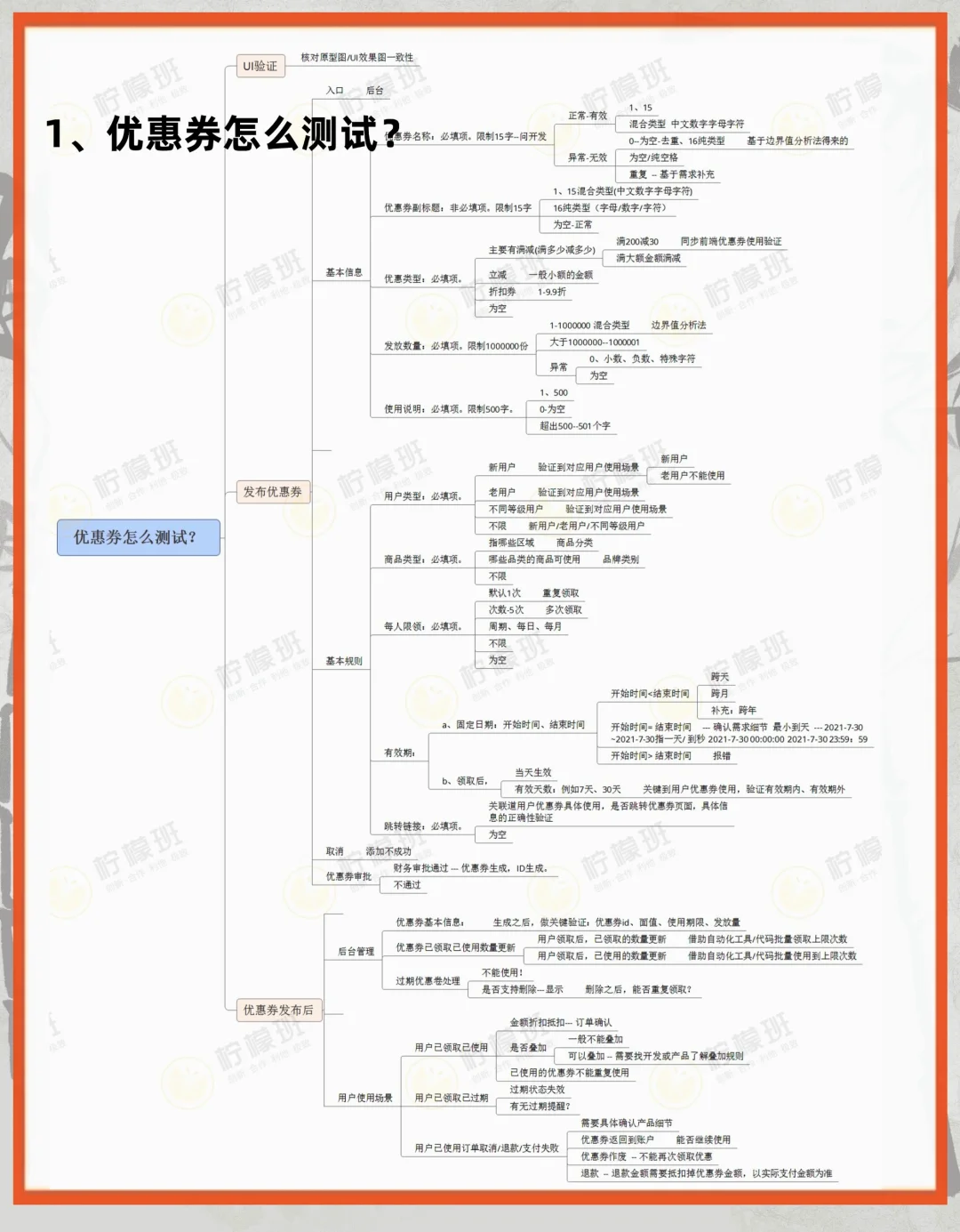 软件测试--场景面试题（用例设计）