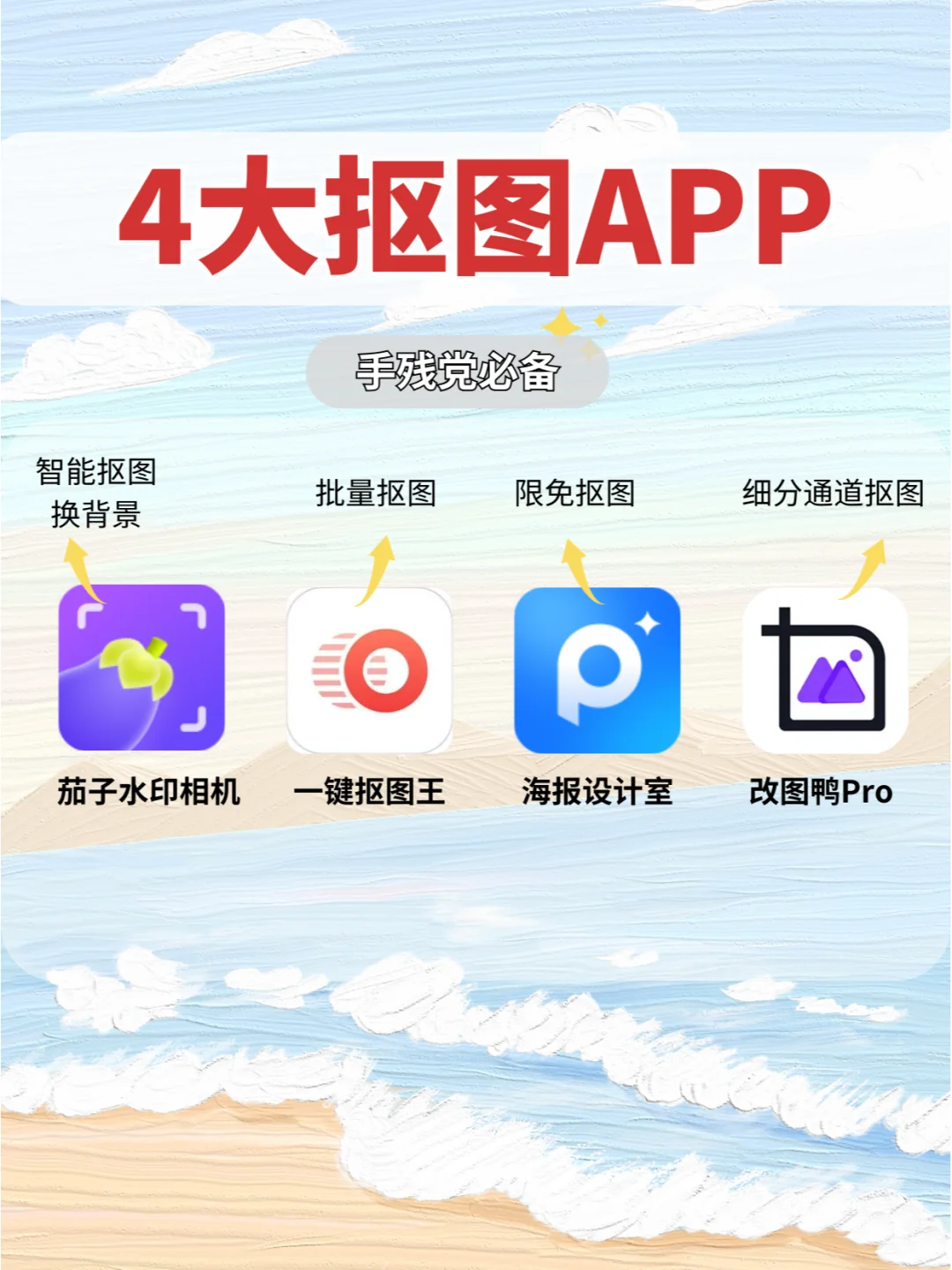 4大手机抠图APP，轻松去背景，手残党也可✅