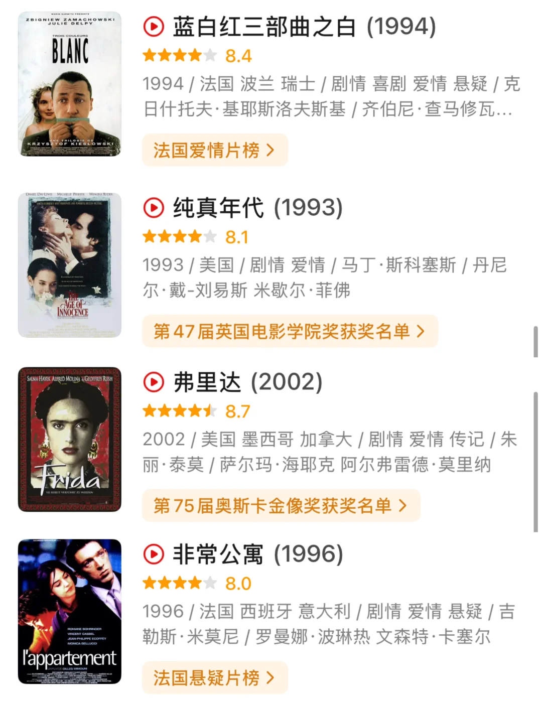 🎬为三月准备的电影清单：