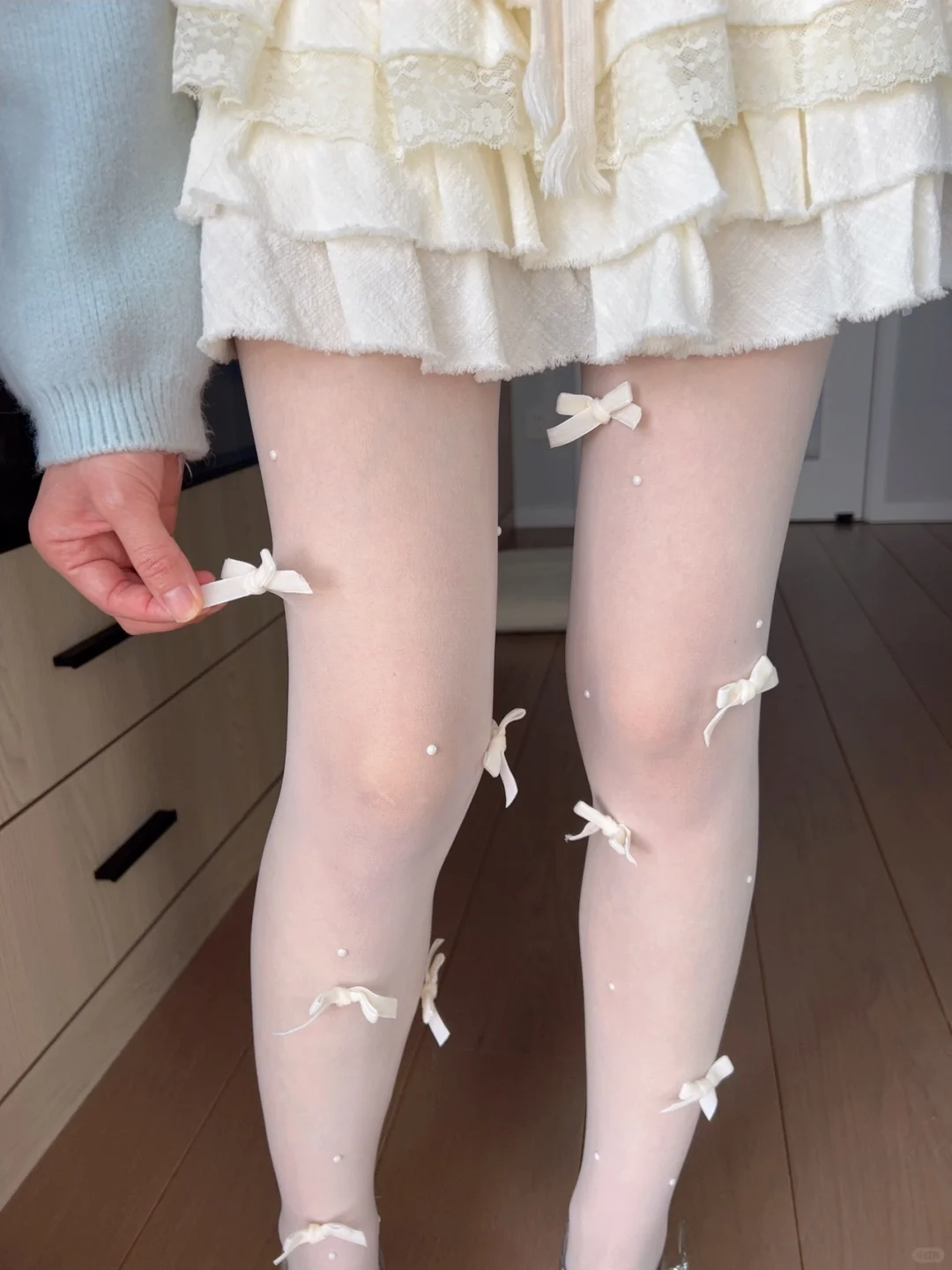 这美肤效果我真滴爱💕有被这条袜子美哭～