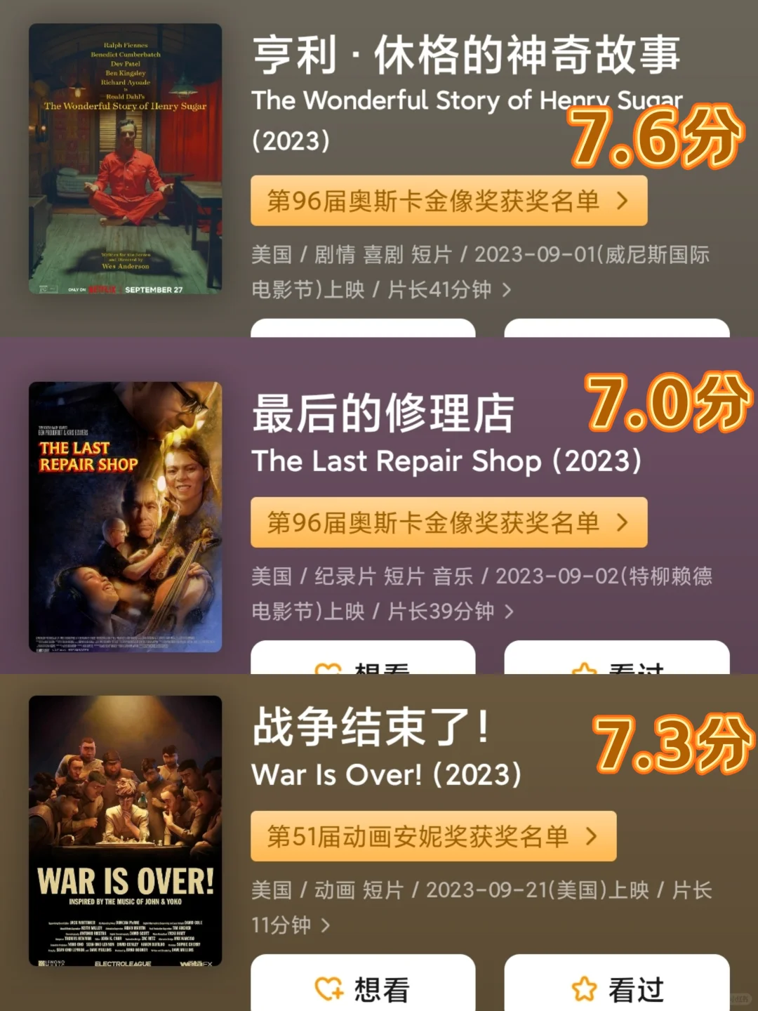 每周一届❗❗2024年第96届奥斯卡之最系列