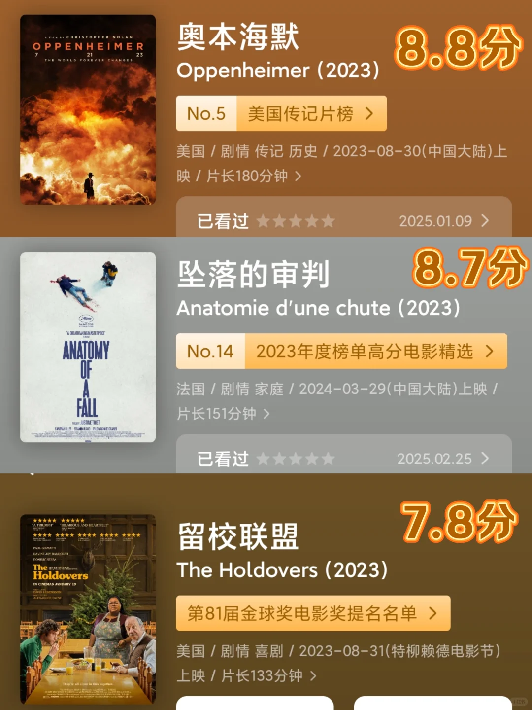 每周一届❗❗2024年第96届奥斯卡之最系列