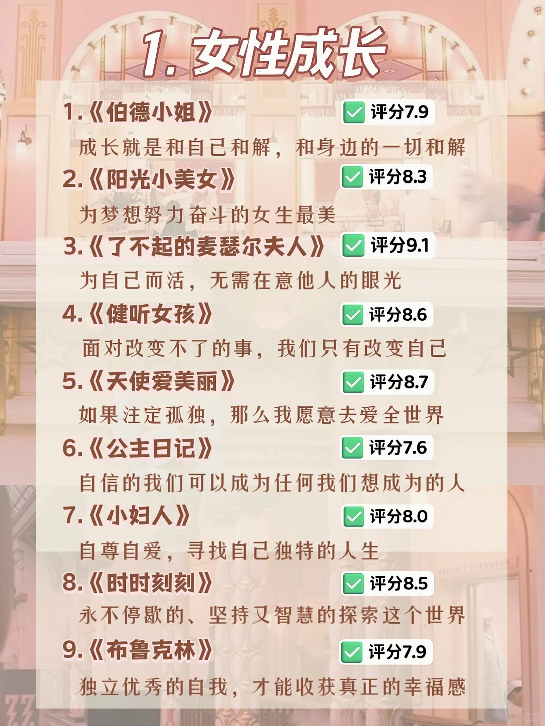 50部女生必看高分电影🔥悄悄超越同龄人❗