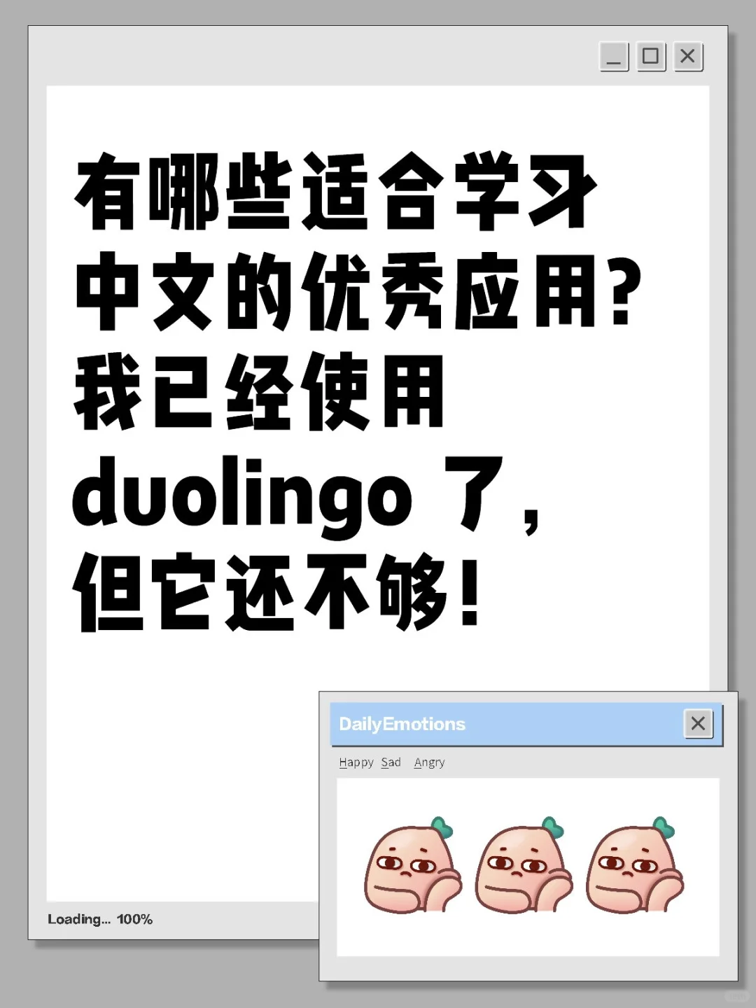 我想为xhs上的每个人说好中文！