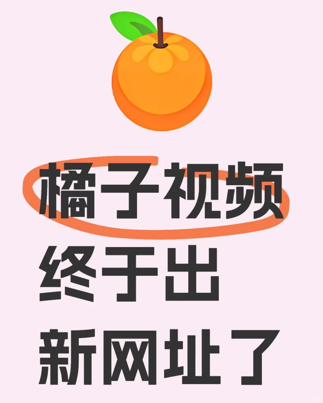 橘子新网址来啦宝子们！