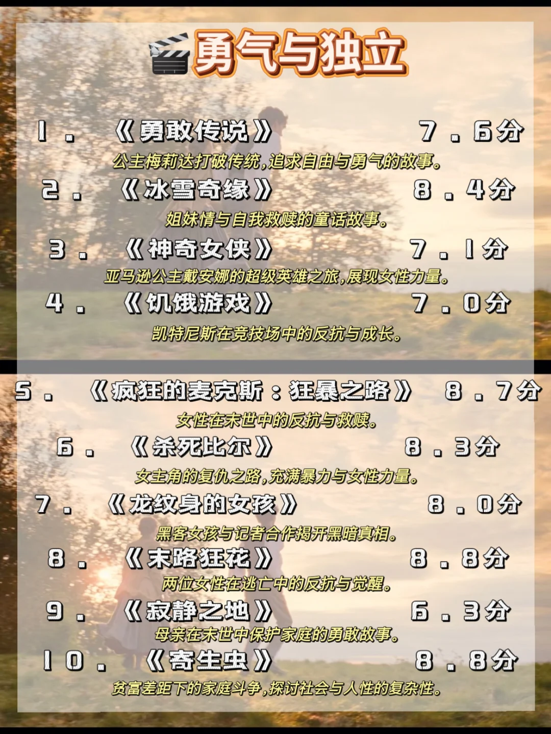 女生必看60部经典电影🎬承包你一整年的感动