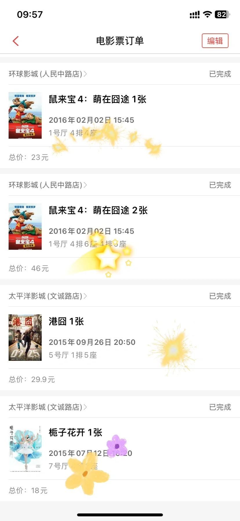 十年前的电影票价格