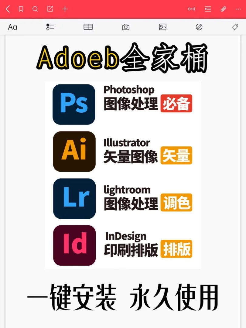 Adobe全家桶2025版一键安装，下载即用！