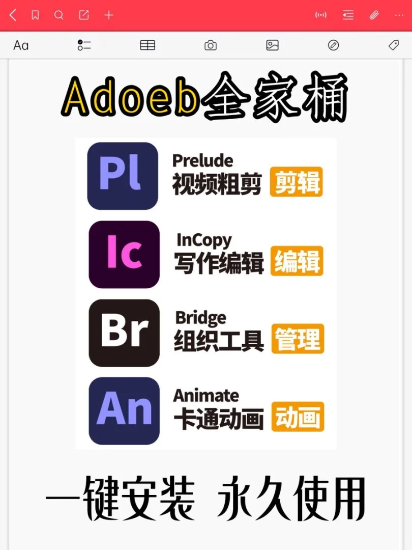 Adobe全家桶2025版一键安装，下载即用！