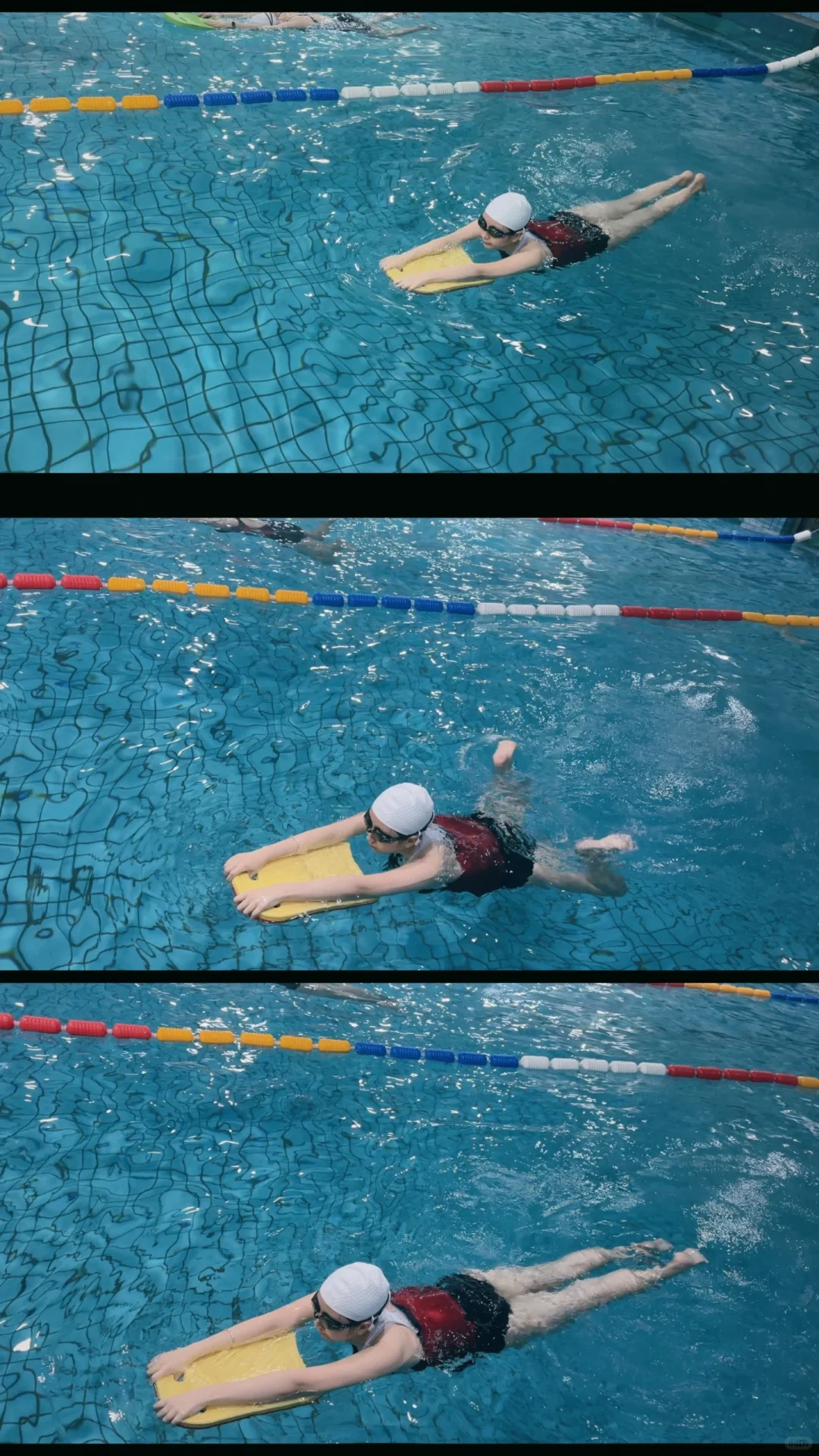 22女大学游泳第一节课！