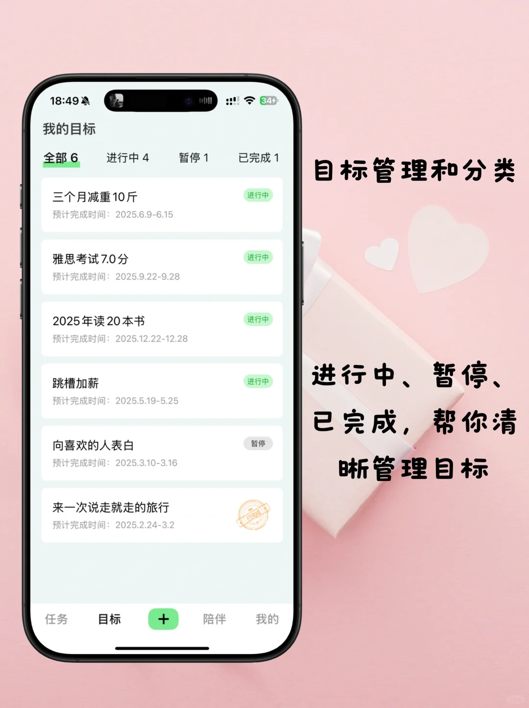 推荐P人试试～目标管理+周任务+记录+复盘