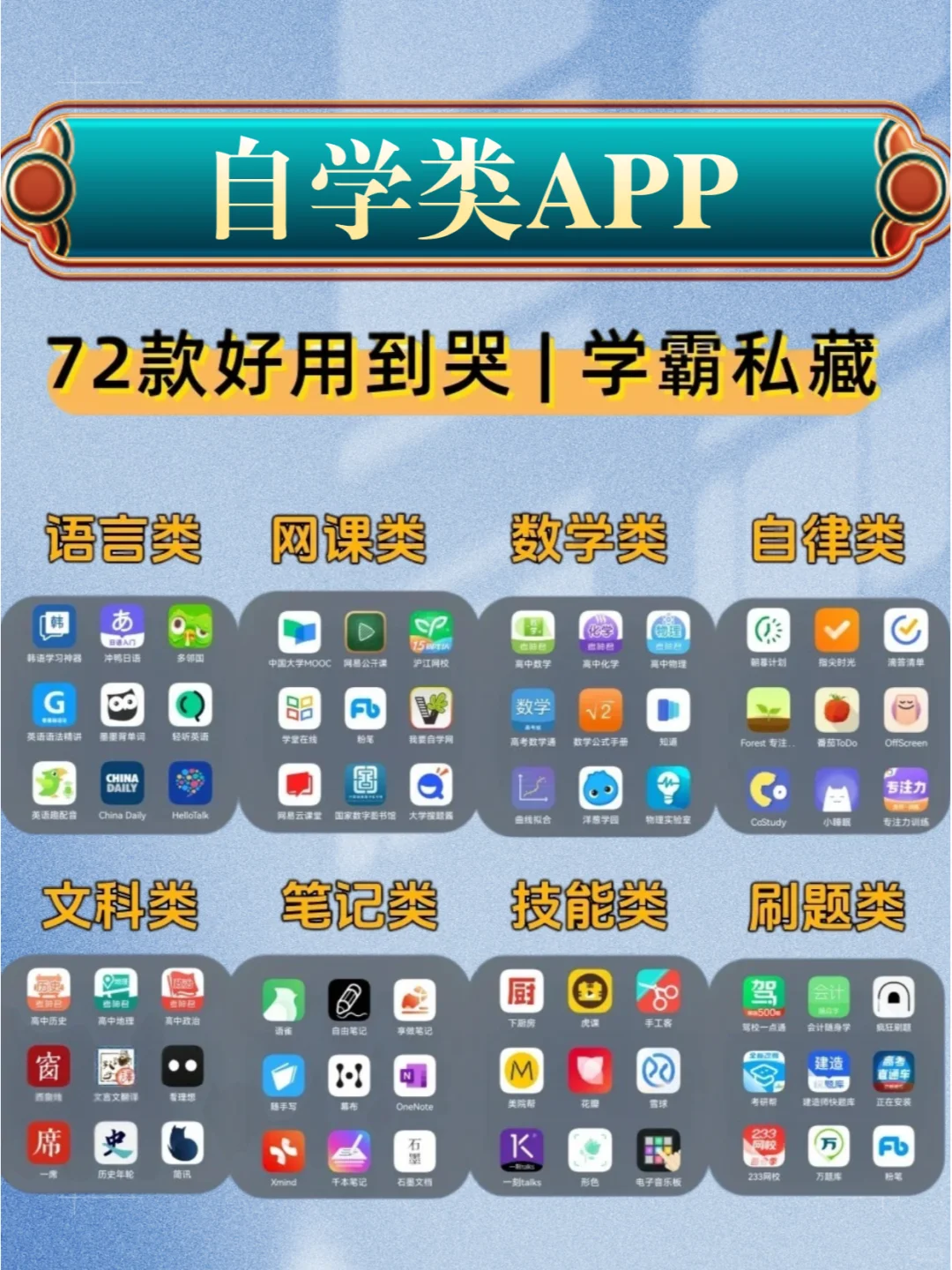 72款宝藏自学APP大公开！逆袭必备✨