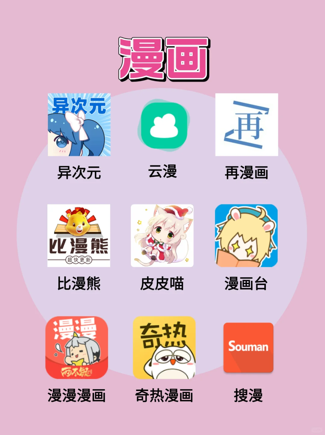 可以免费看漫画的软件app