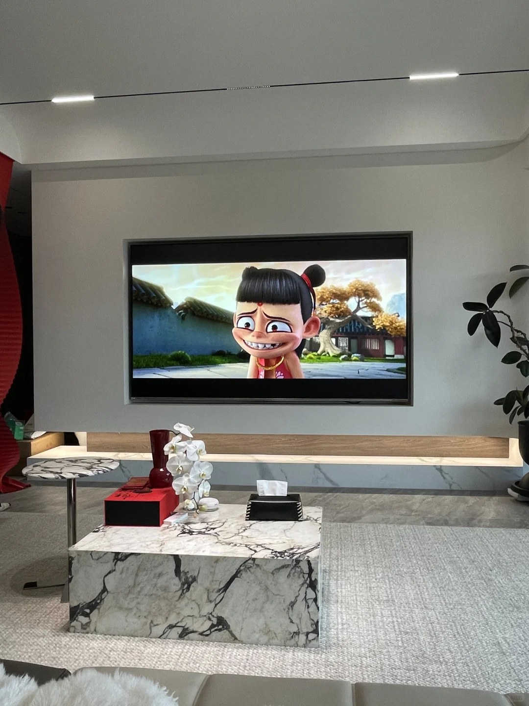 太炸裂了!98寸大屏电视看#哪吒