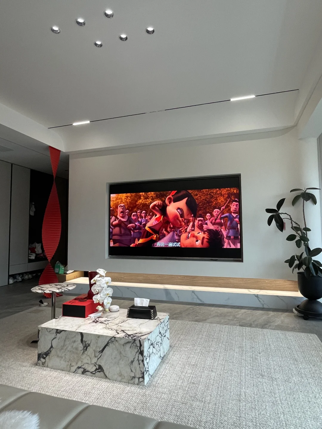 太炸裂了!98寸大屏电视看#哪吒