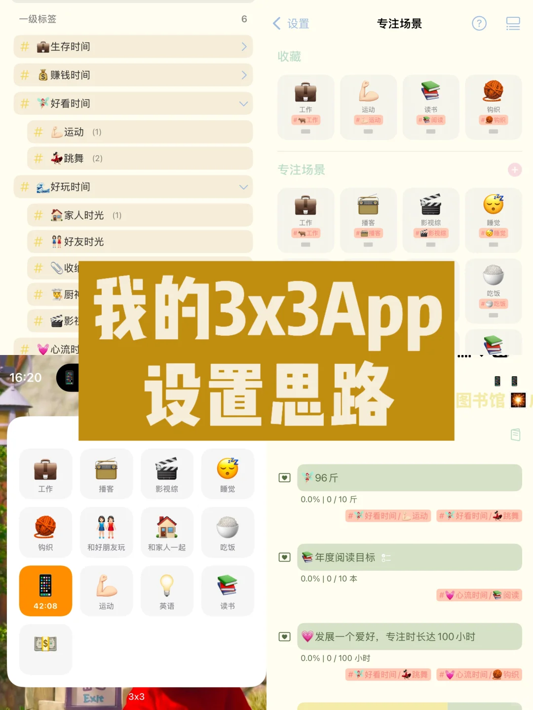 重拾时间管理 | 终于设置好了我的 3x3App✨