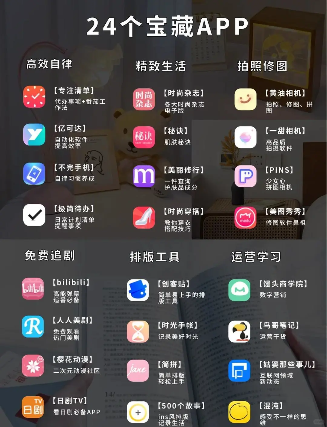 24款宝藏APP推荐，让你的生活更精致🥰
