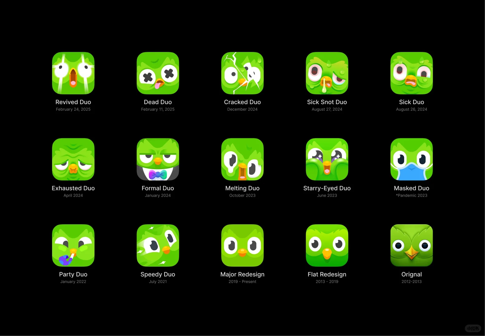 Duolingo iOS应用程序图标的历史