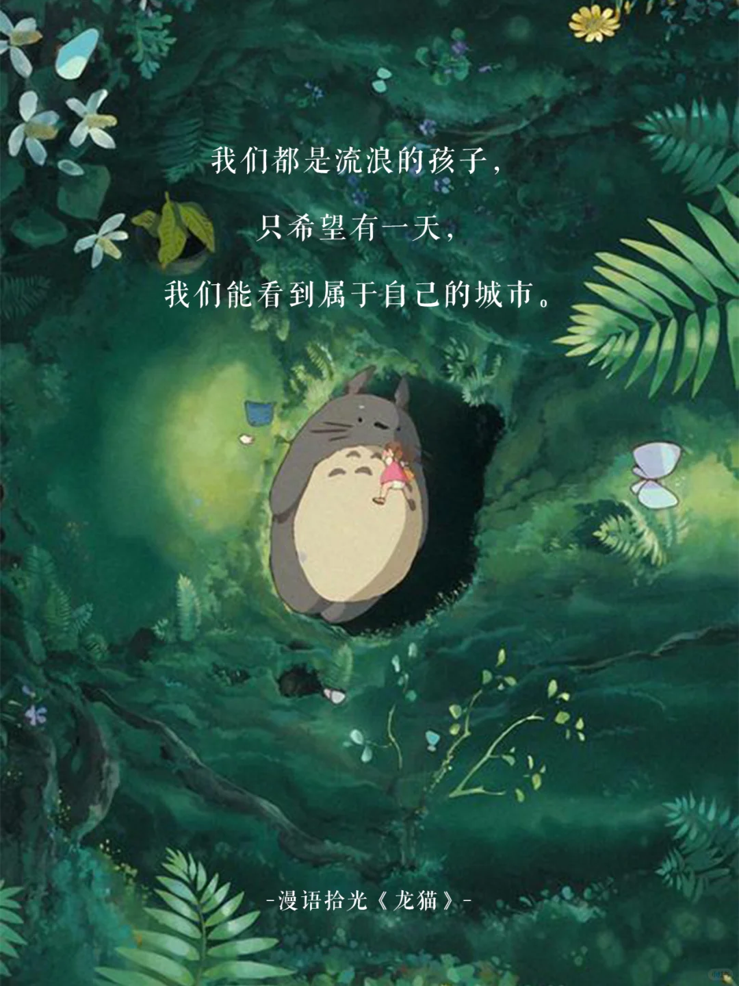 🌿那些年《龙猫》电影温暖到心底的台词✨
