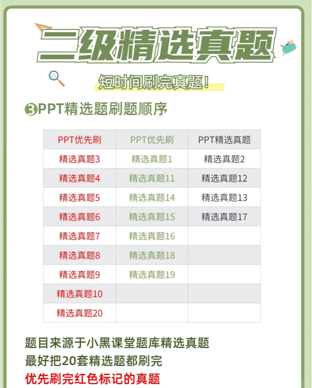 20天拿下计算机二级考试❗️做小黑重点题库