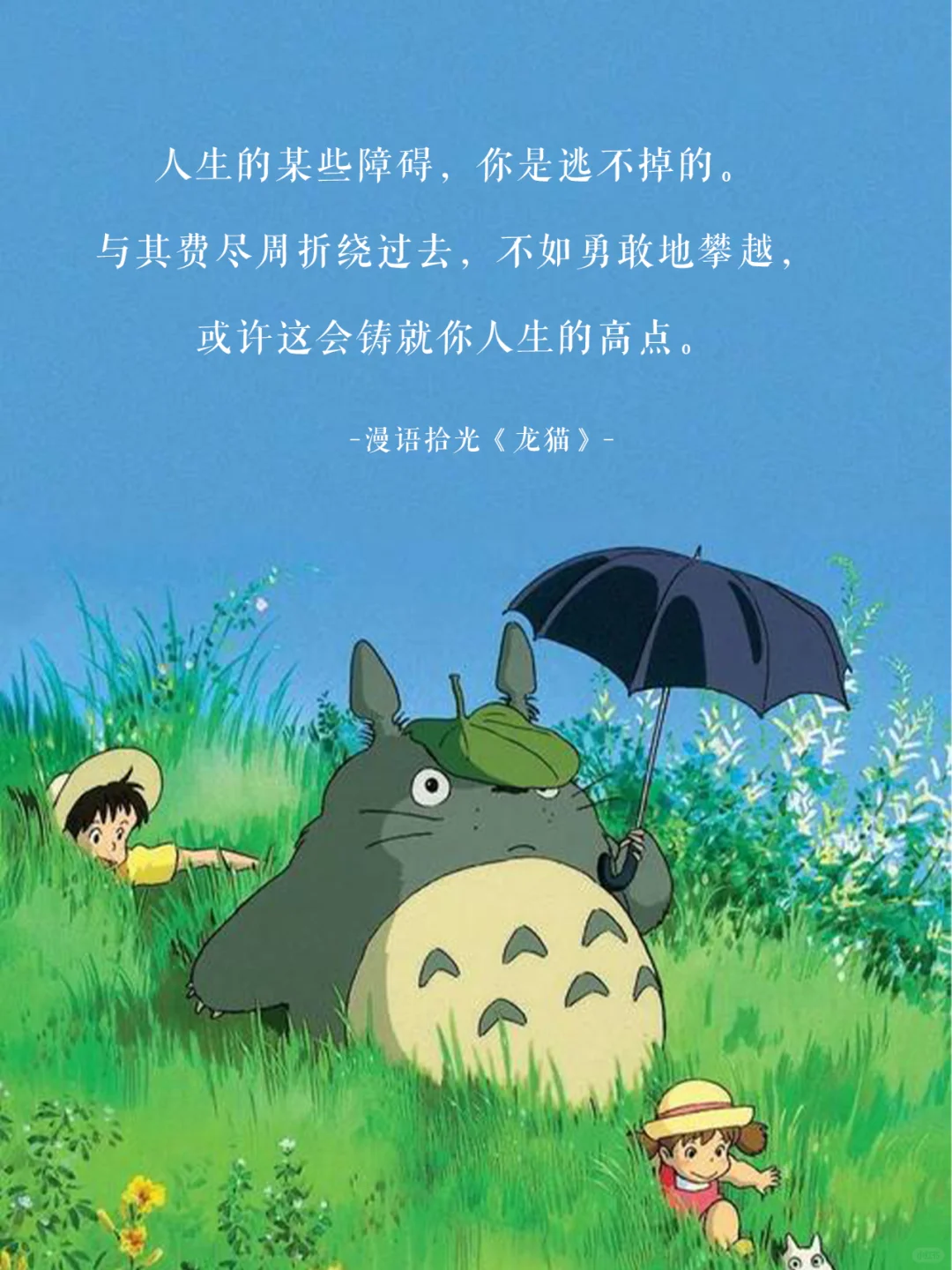 🌿那些年《龙猫》电影温暖到心底的台词✨
