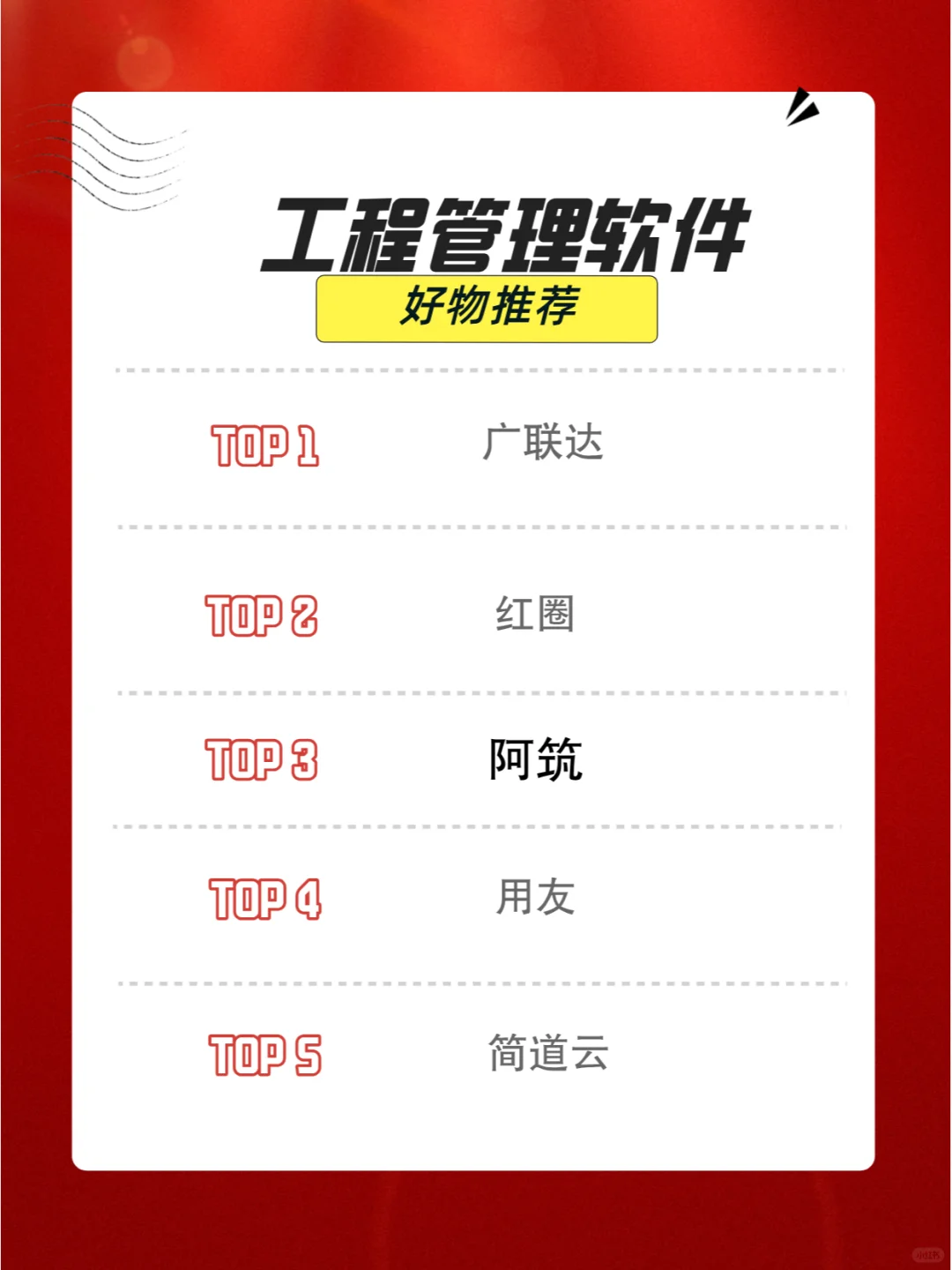 工程行业管理软件TOP5
