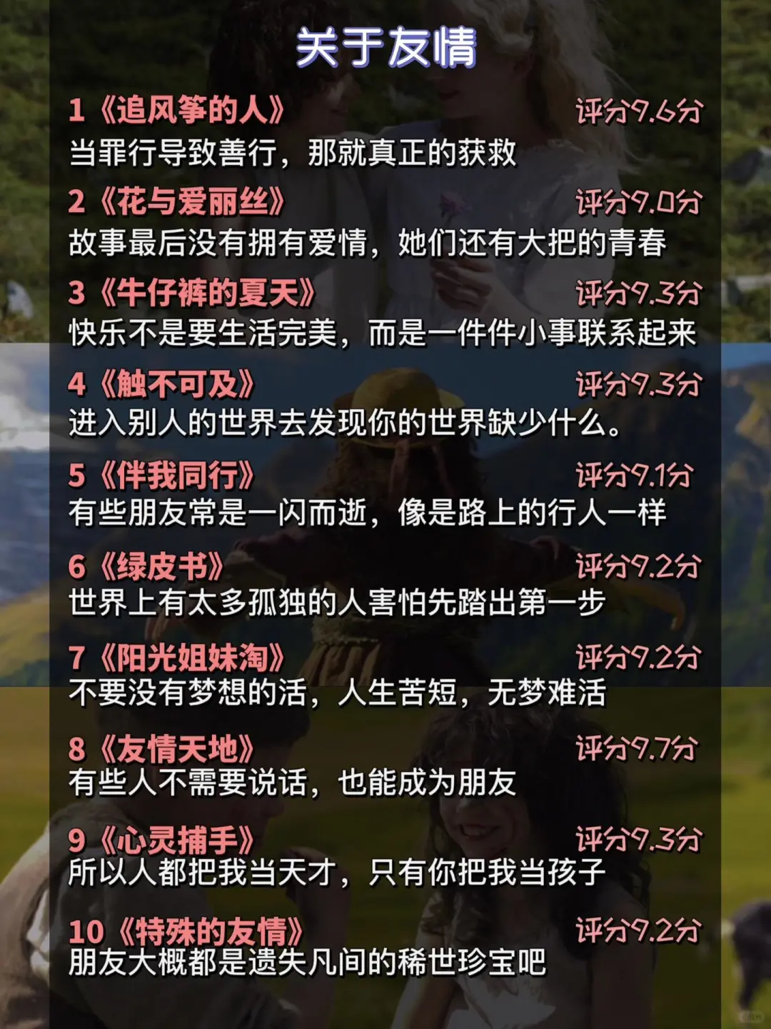 真的推荐你看的高分电影清单🎬