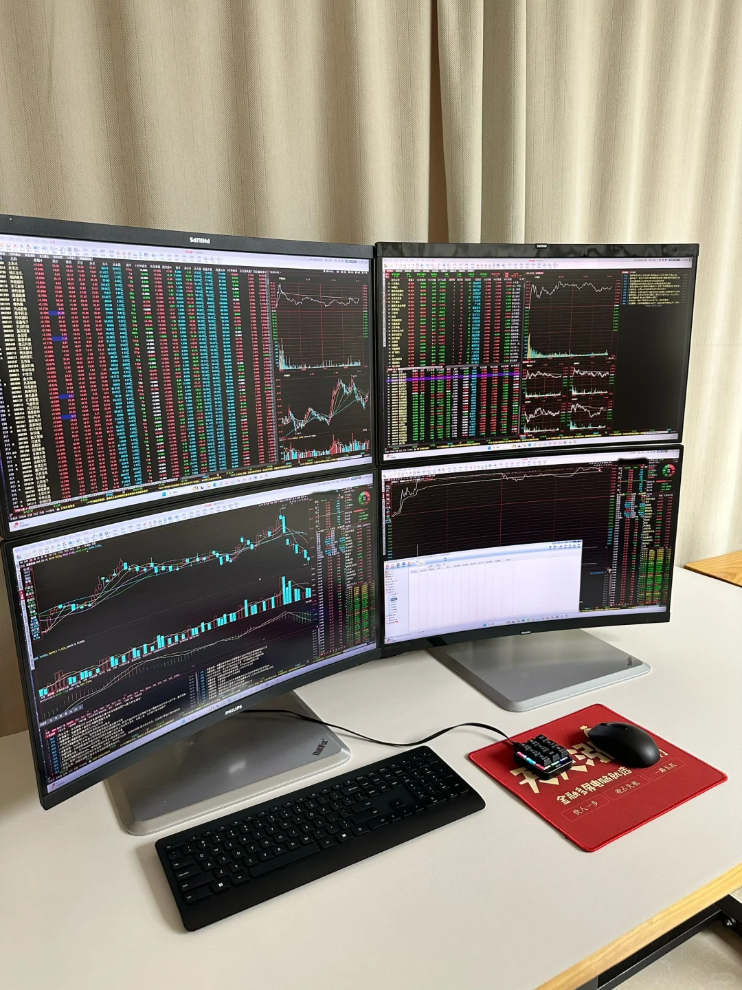 终于入了这套四屏电脑