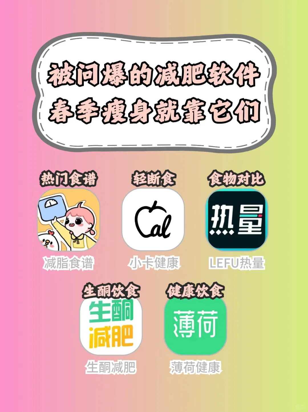 被问爆的减肥软件！春季瘦身就靠它们