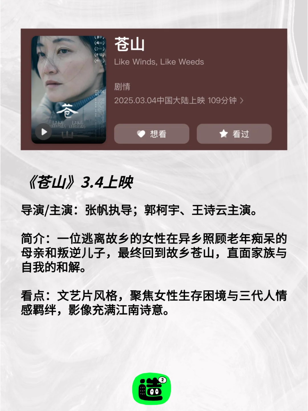 预算只能看一部电影，你认为三月必看哪部？