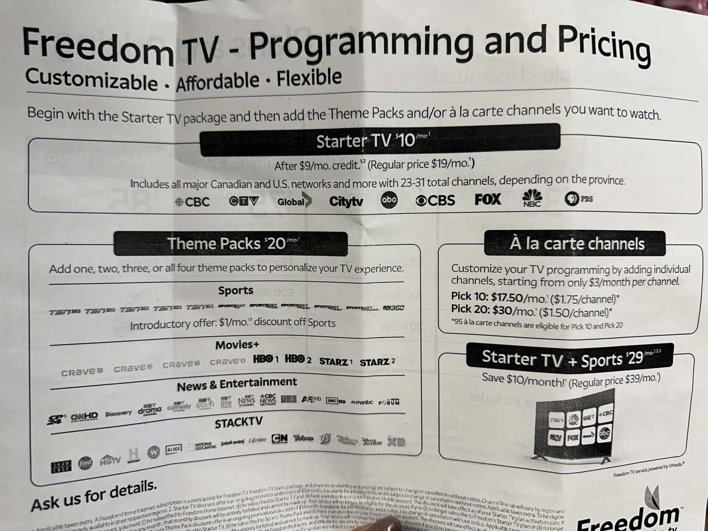 Freedom 多伦多7人家庭🛜+📺+1📱+ 2人话费