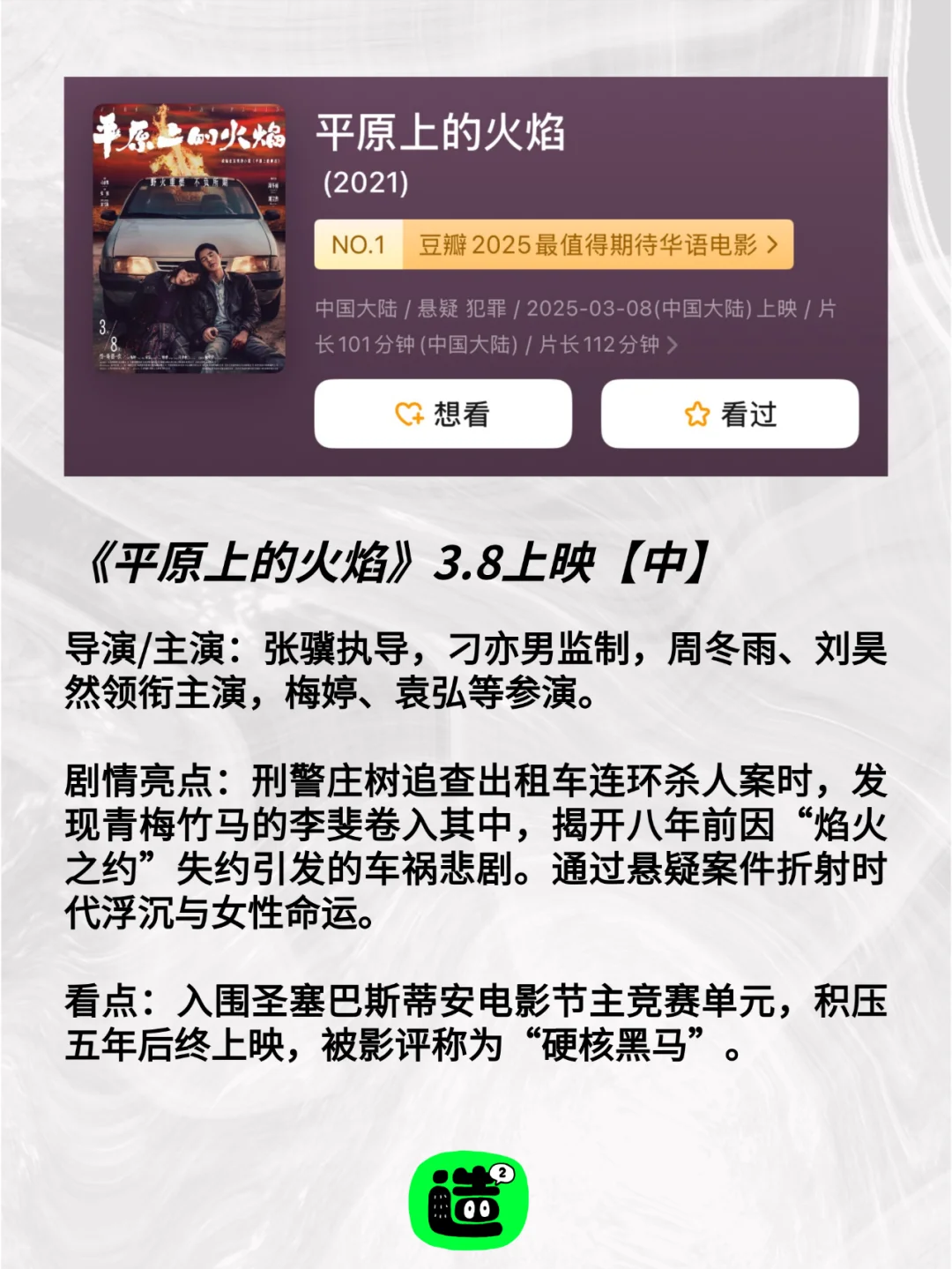 预算只能看一部电影，你认为三月必看哪部？