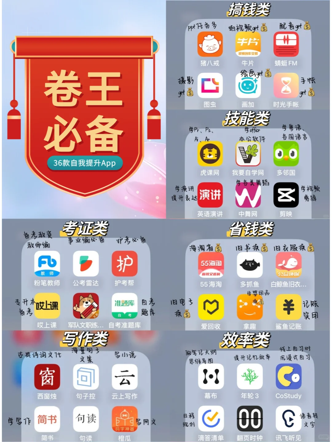 2025卷王必备！自我提升搞钱必备36款APP