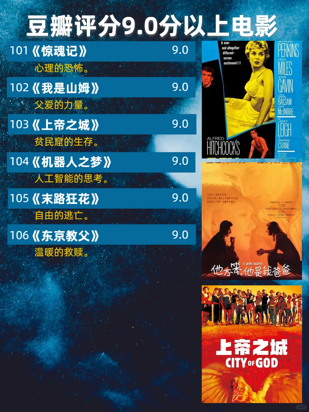 豆瓣评分9.0以上106部经典电影