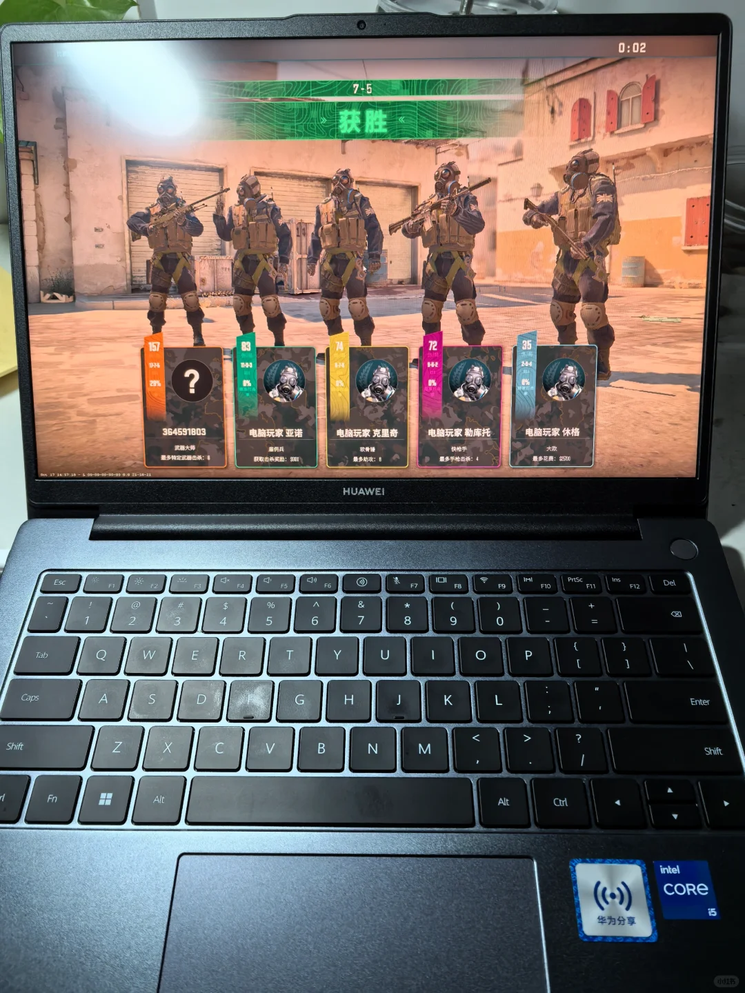 Matebook D14测试玩游戏