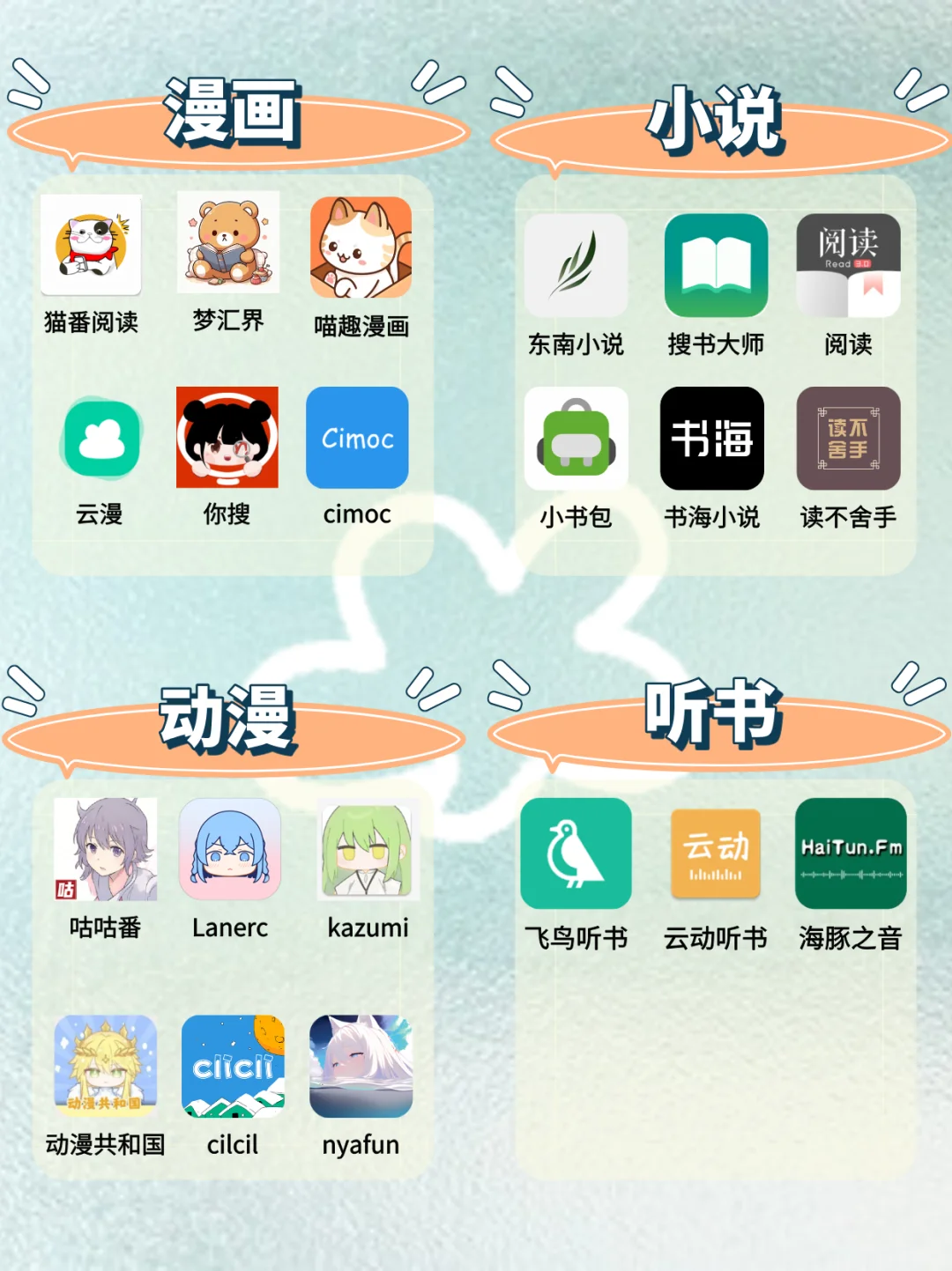 厉害！免费看漫画小说看番软件无广告