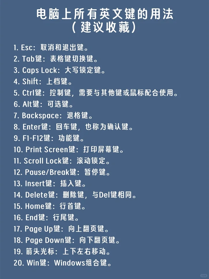 0基础💥5秒熟练掌握电脑键盘功能+快捷键