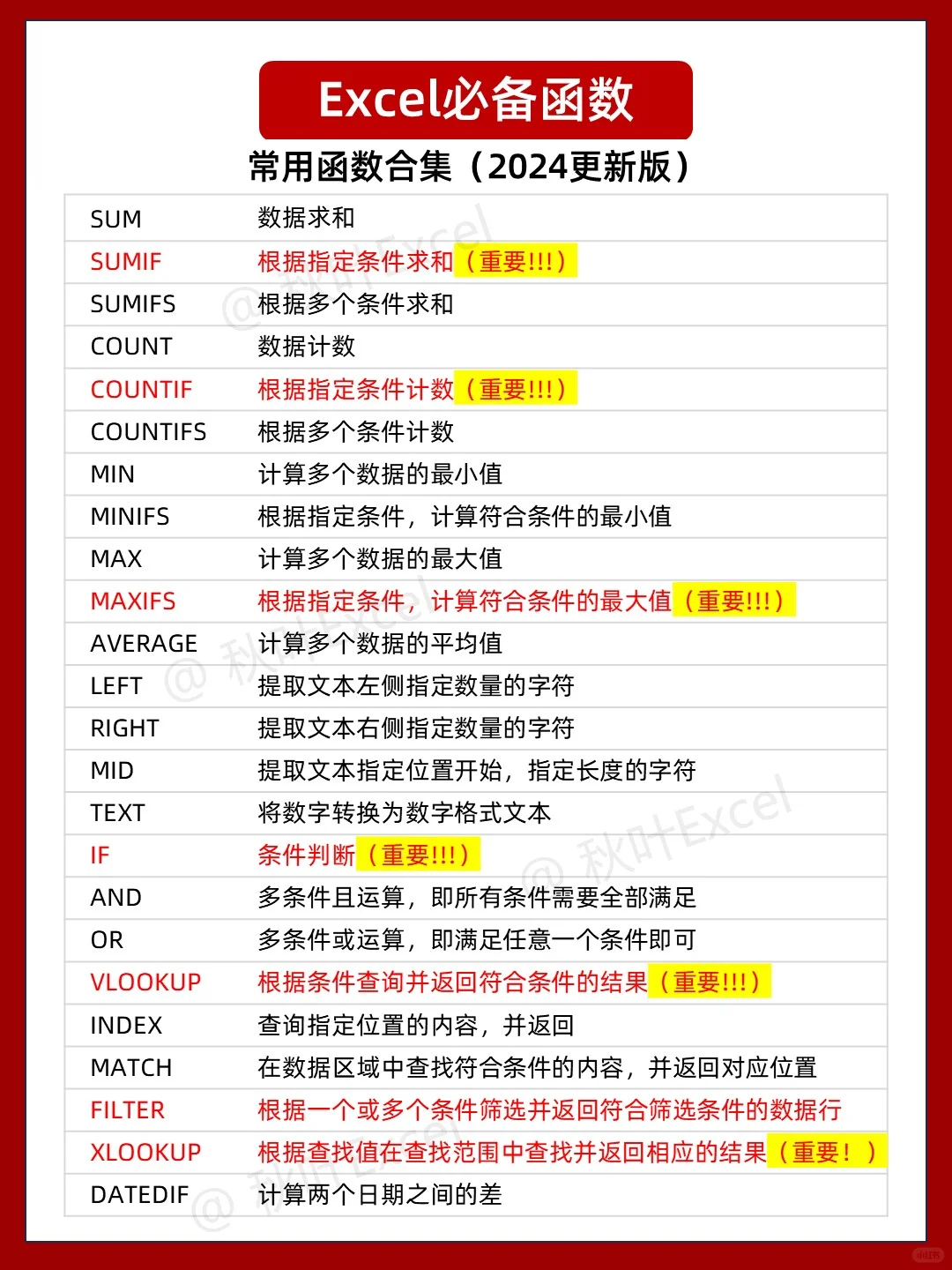 哭了，怎么没人告诉我Excel得这么学😭