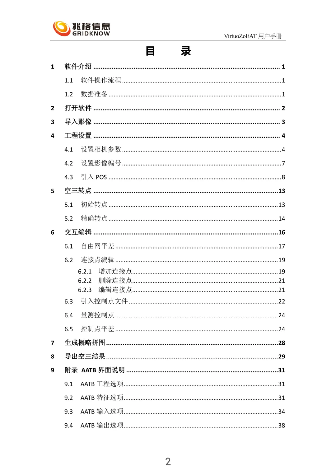 智能空中三角测量软件VirtuoZoEAT（1）